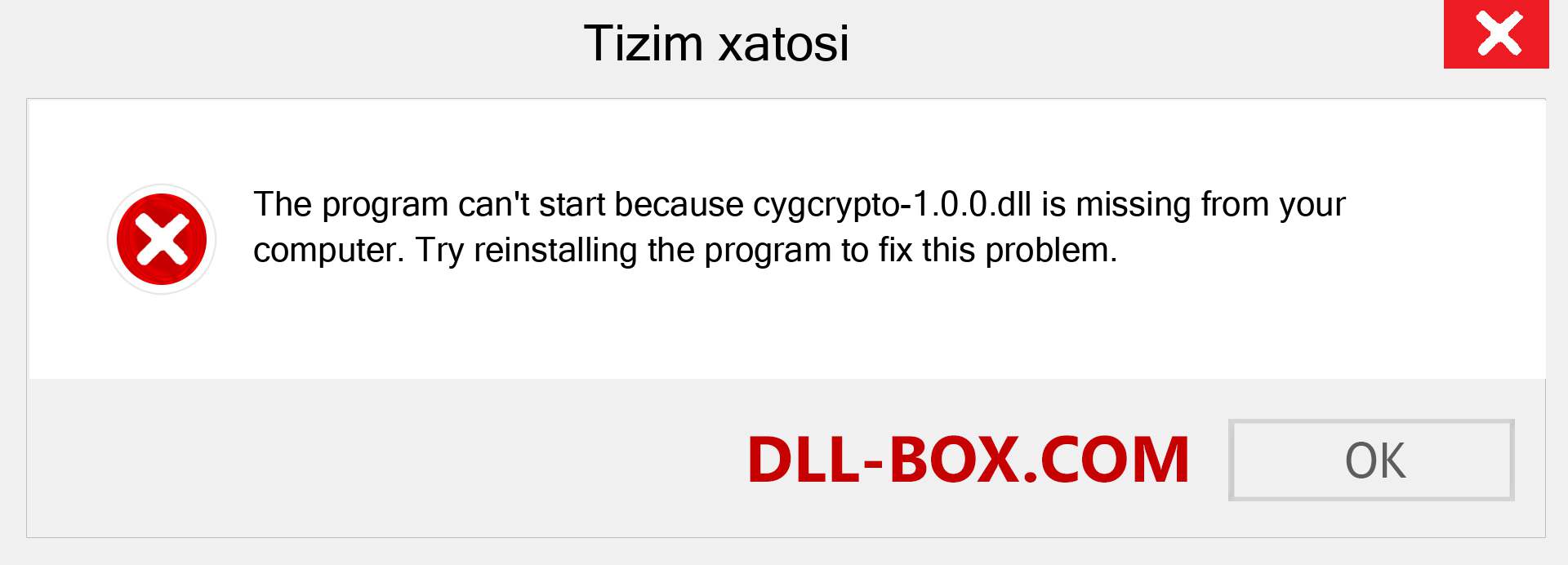 cygcrypto-1.0.0.dll fayli yo'qolganmi?. Windows 7, 8, 10 uchun yuklab olish - Windowsda cygcrypto-1.0.0 dll etishmayotgan xatoni tuzating, rasmlar, rasmlar